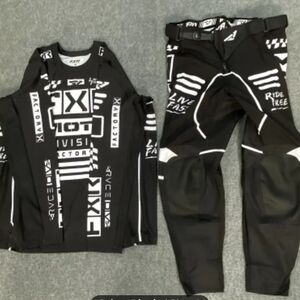 Fox Racing Black and White Motocross Gear Set